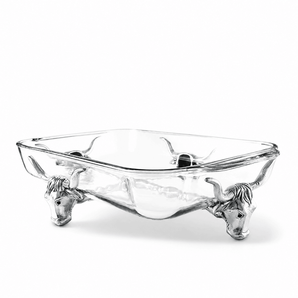 Long Horn Steer Pyrex Holder 3qt