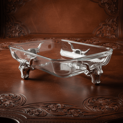 Long Horn Steer Pyrex Holder 3qt