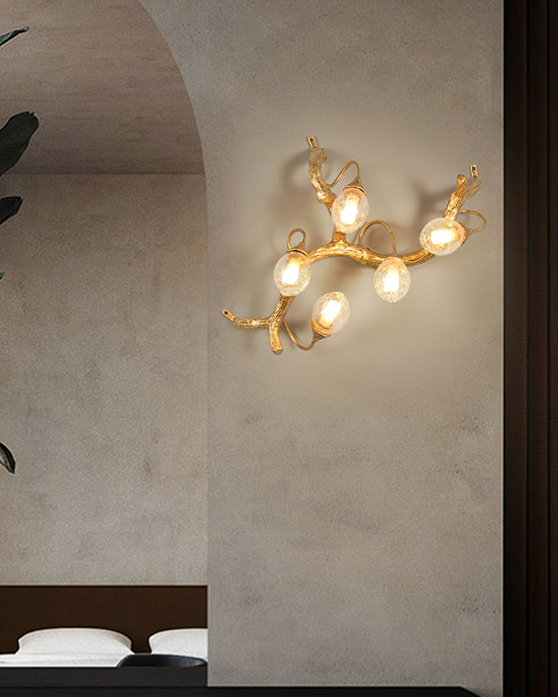 Lotus Brass Wall Lamp