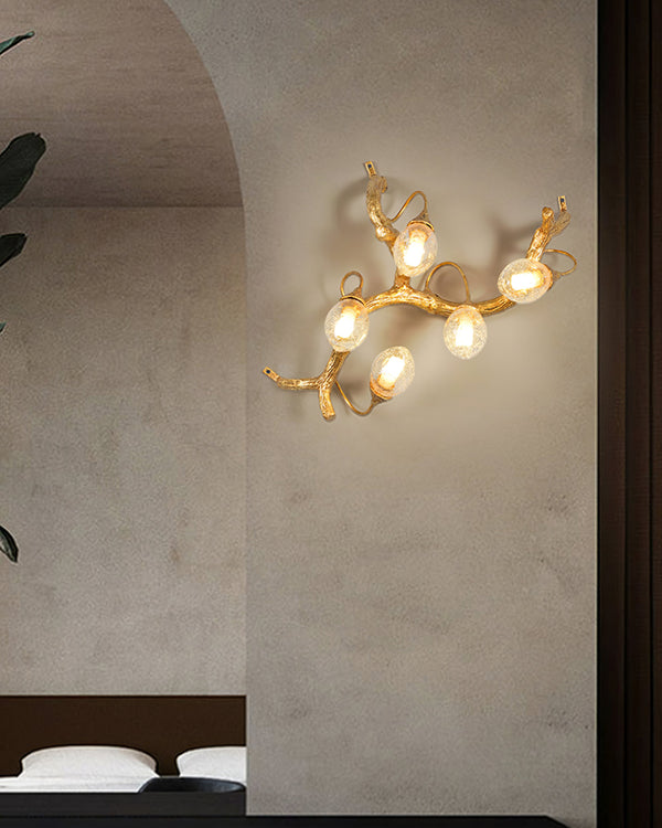 Lotus Brass Wall Lamp