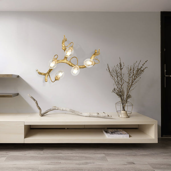 Lotus Brass Wall Lamp