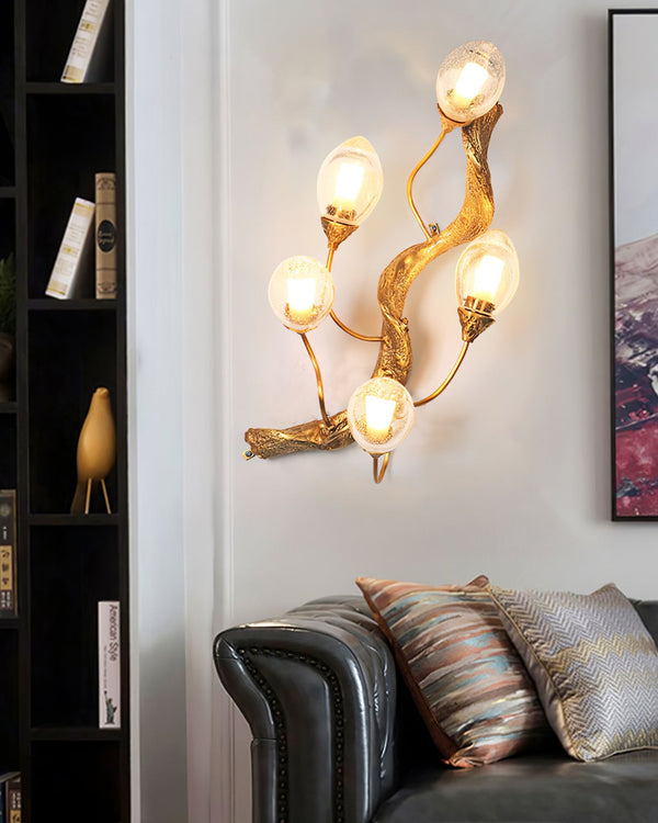 Lotus Brass Wall Lamp