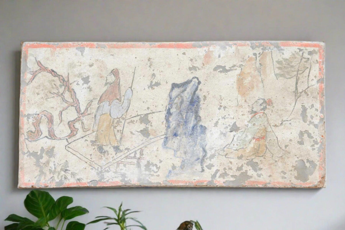 Lovely Hand-painted Liao Dynasty Style Mural Tile