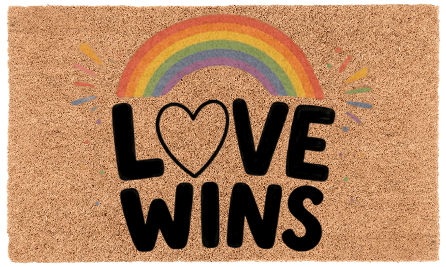 Love Wins Coir Mat