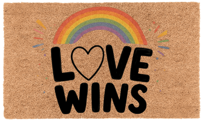 Love Wins Coir Mat