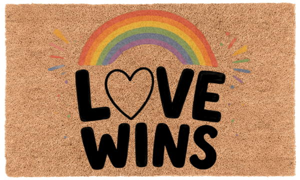 Love Wins Coir Mat