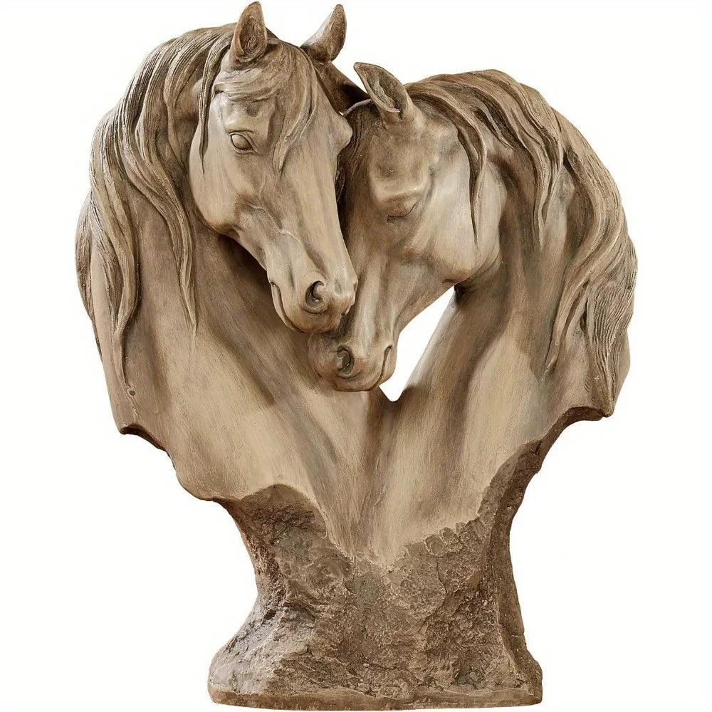 Loving Horses Pair Sculpture