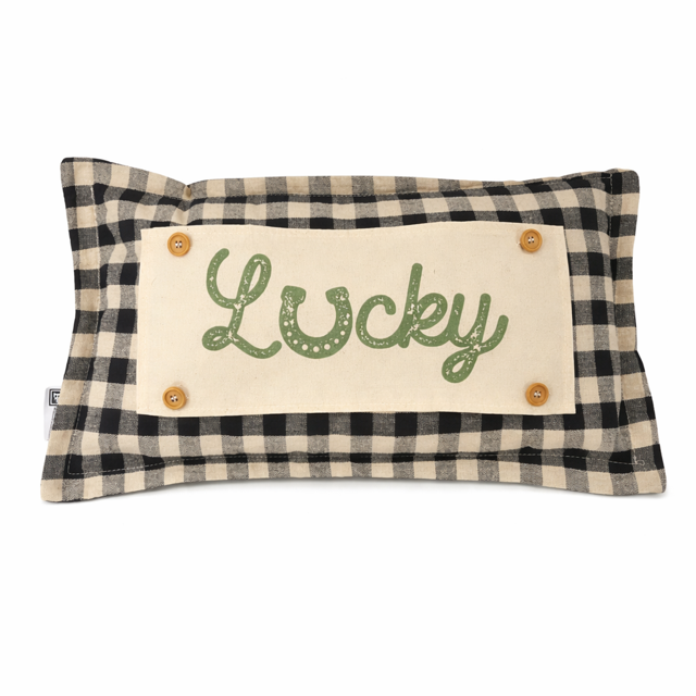 PILLOW ONLY (with fluffy insert): Buffalo Check Gingham: RECTANGLE BUFFALO CHECK PILLOW (with insert)