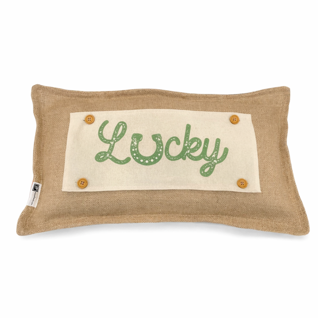 PILLOW ONLY (with fluffy insert): Country Idaho Potato Sack Burlap: RECTANGLE BURLAP PILLOW (with insert)
