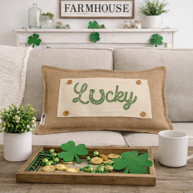 PILLOW ONLY (with fluffy insert): Country Idaho Potato Sack Burlap: RECTANGLE BURLAP PILLOW (with insert)