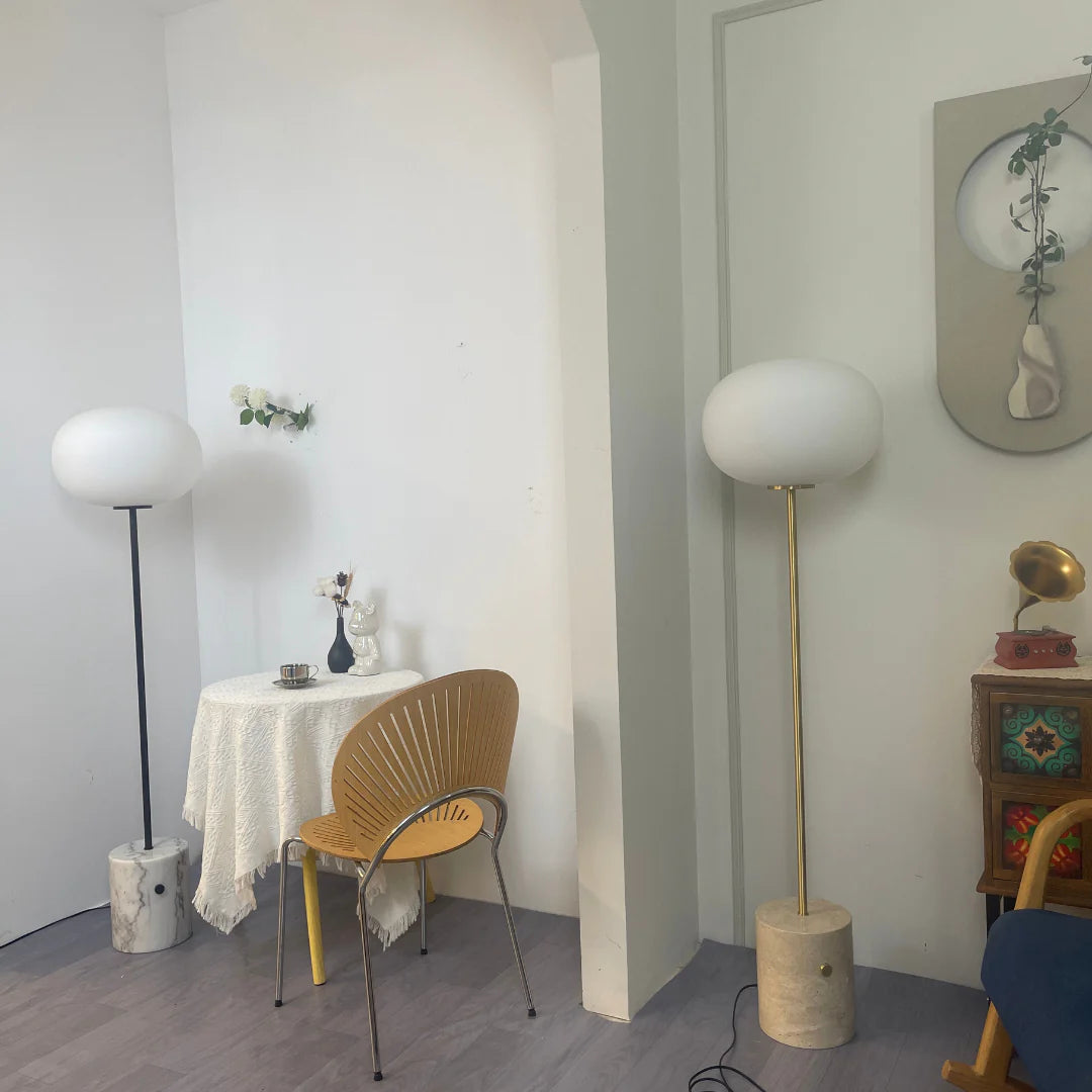 Glass Jwda Marble Floor Lamp
