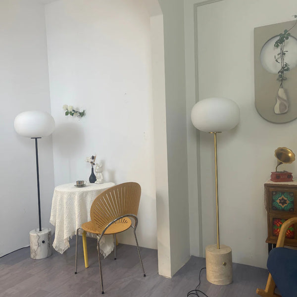 Glass Jwda Marble Floor Lamp