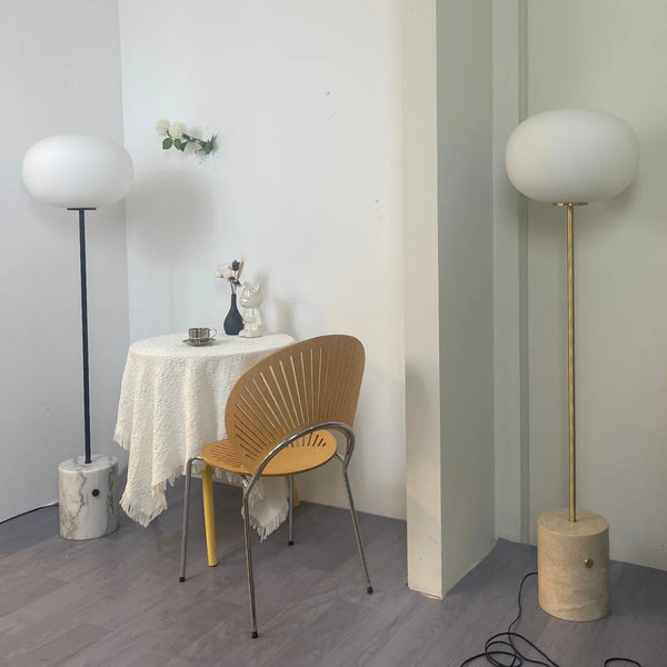 Glass Jwda Marble Floor Lamp