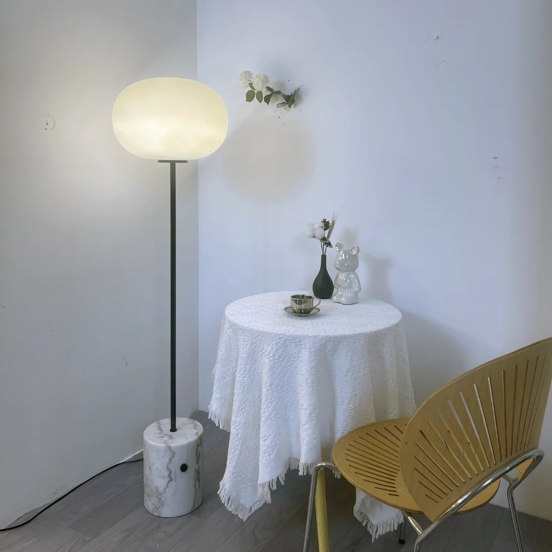 Glass Jwda Marble Floor Lamp