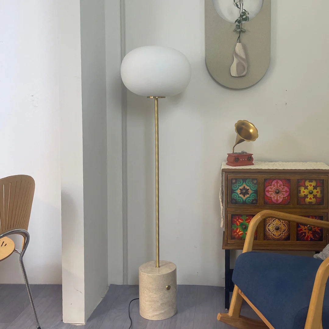 Glass Jwda Marble Floor Lamp