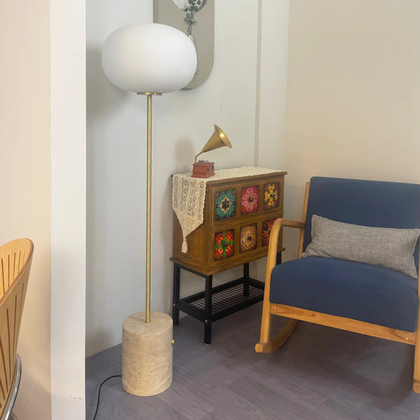 Glass Jwda Marble Floor Lamp