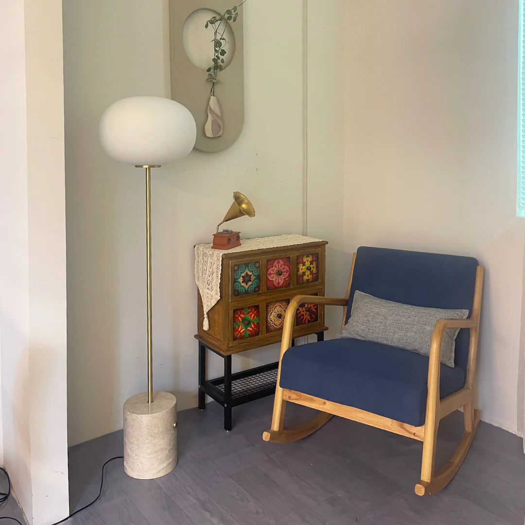 Glass Jwda Marble Floor Lamp