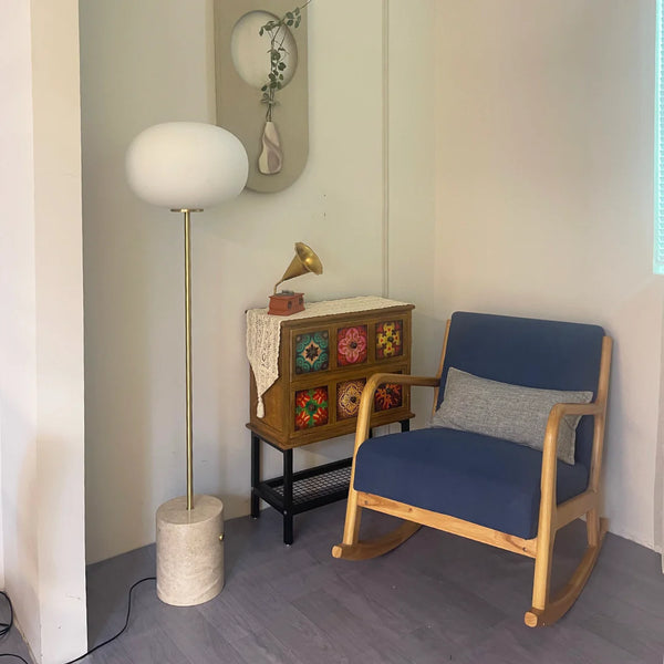 Glass Jwda Marble Floor Lamp