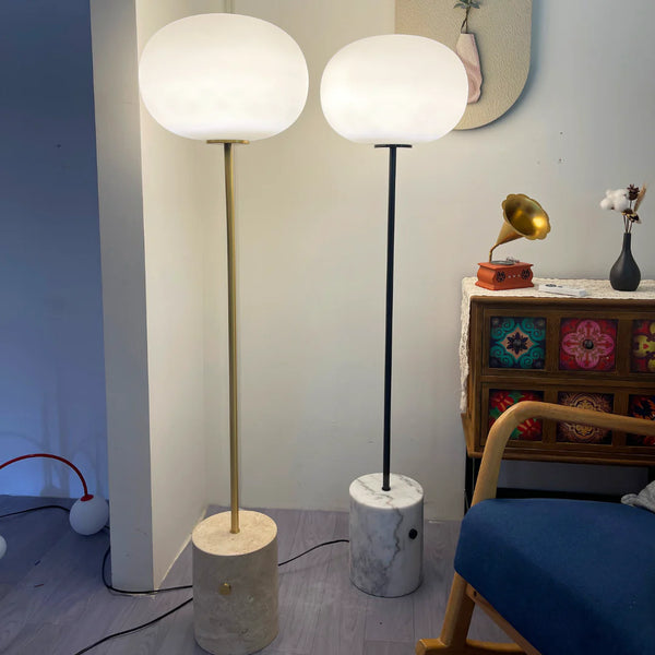 Glass Jwda Marble Floor Lamp