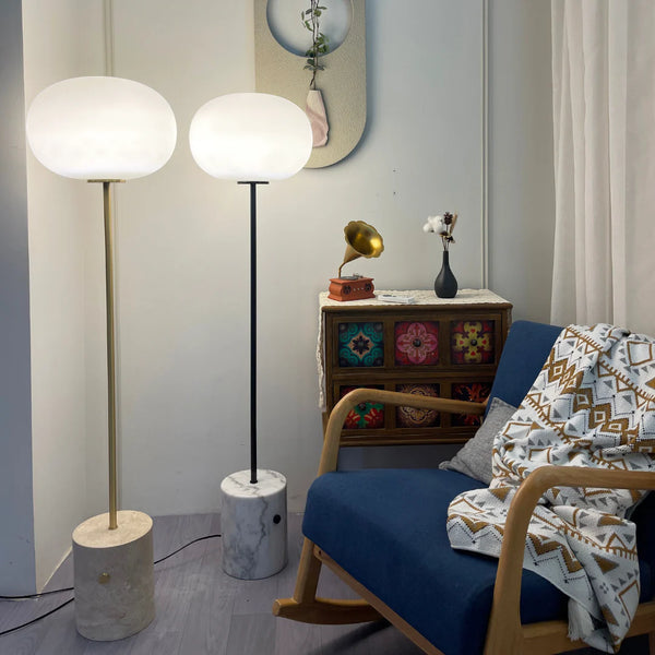 Glass Jwda Marble Floor Lamp