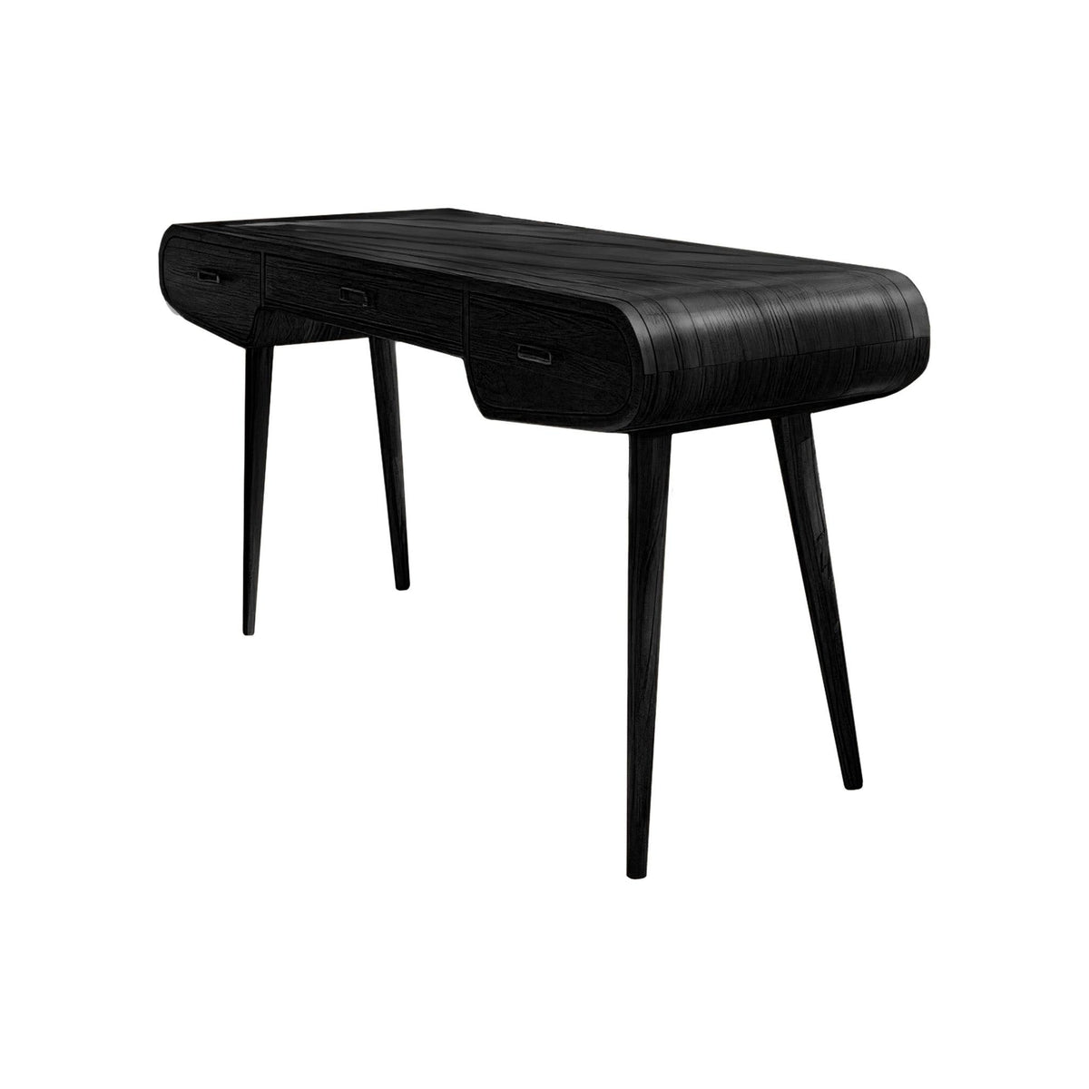 Lunara Retro Fine-Crafted Solid Wood Desk with Drawers