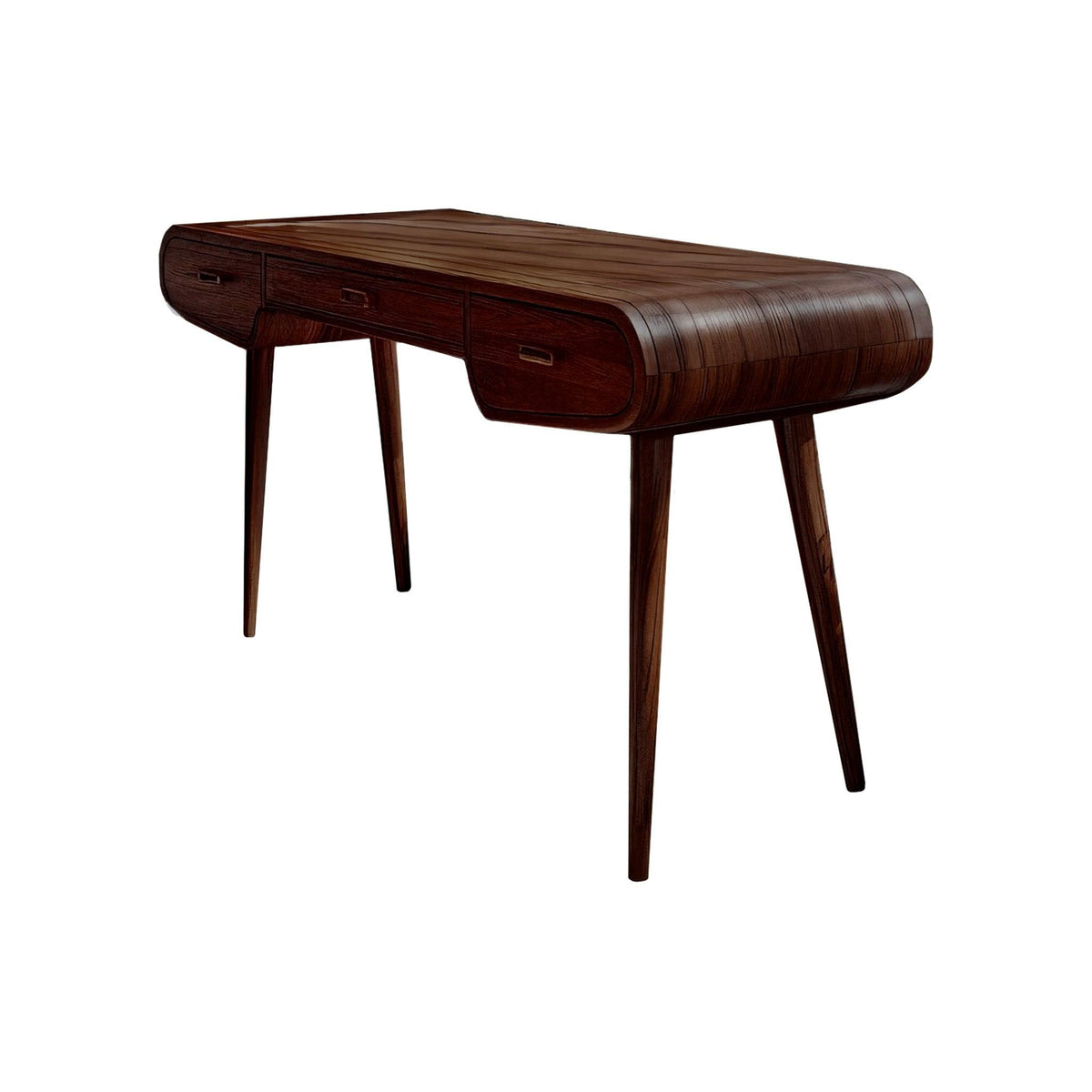 Lunara Retro Fine-Crafted Solid Wood Desk with Drawers