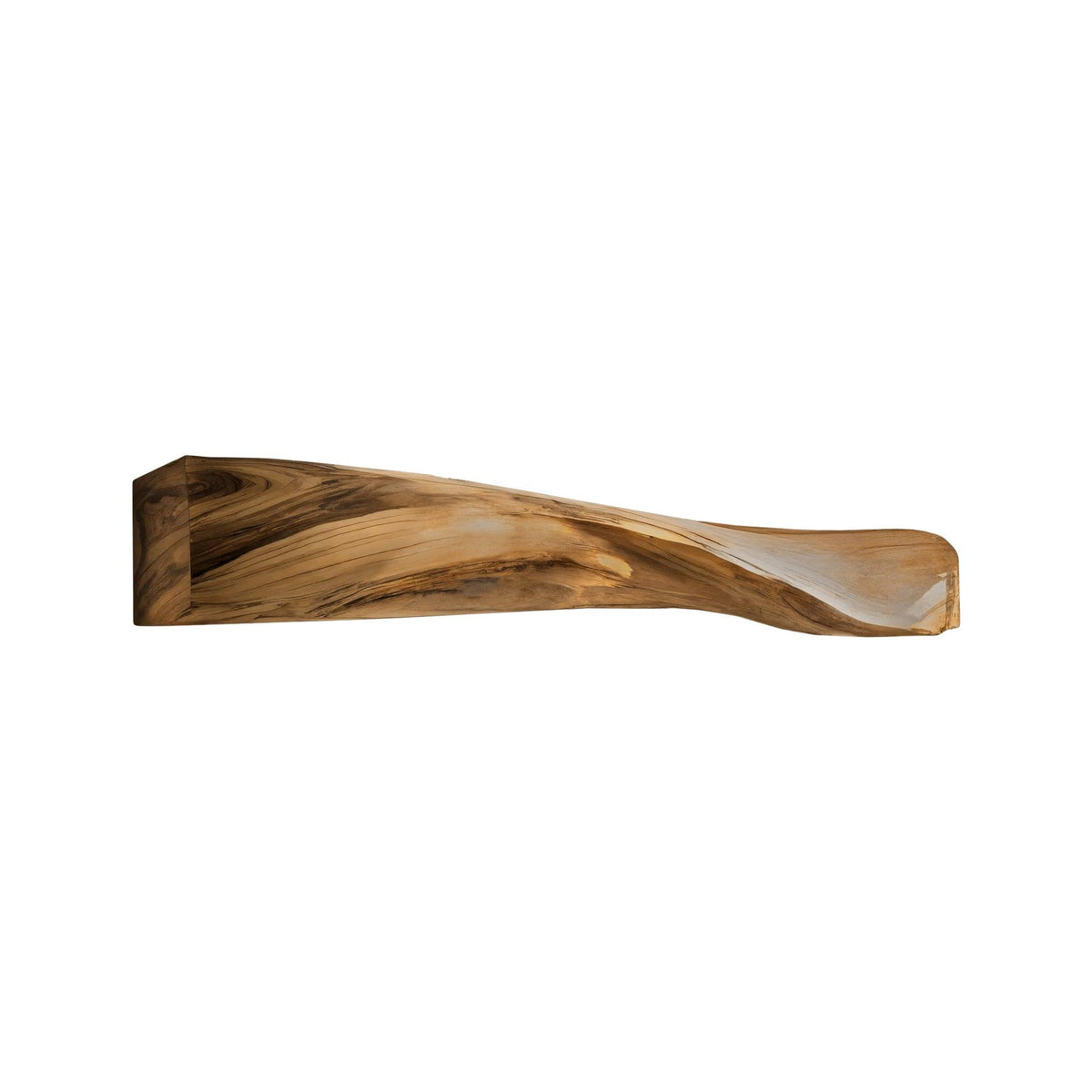 Lunor Waveform Solid Wood Fireplace Mantel Shelf