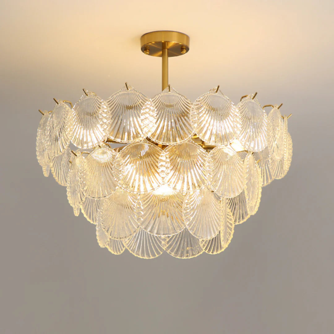 Luxury Shell Glass Chandelier