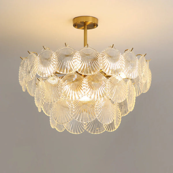 Luxury Shell Glass Chandelier