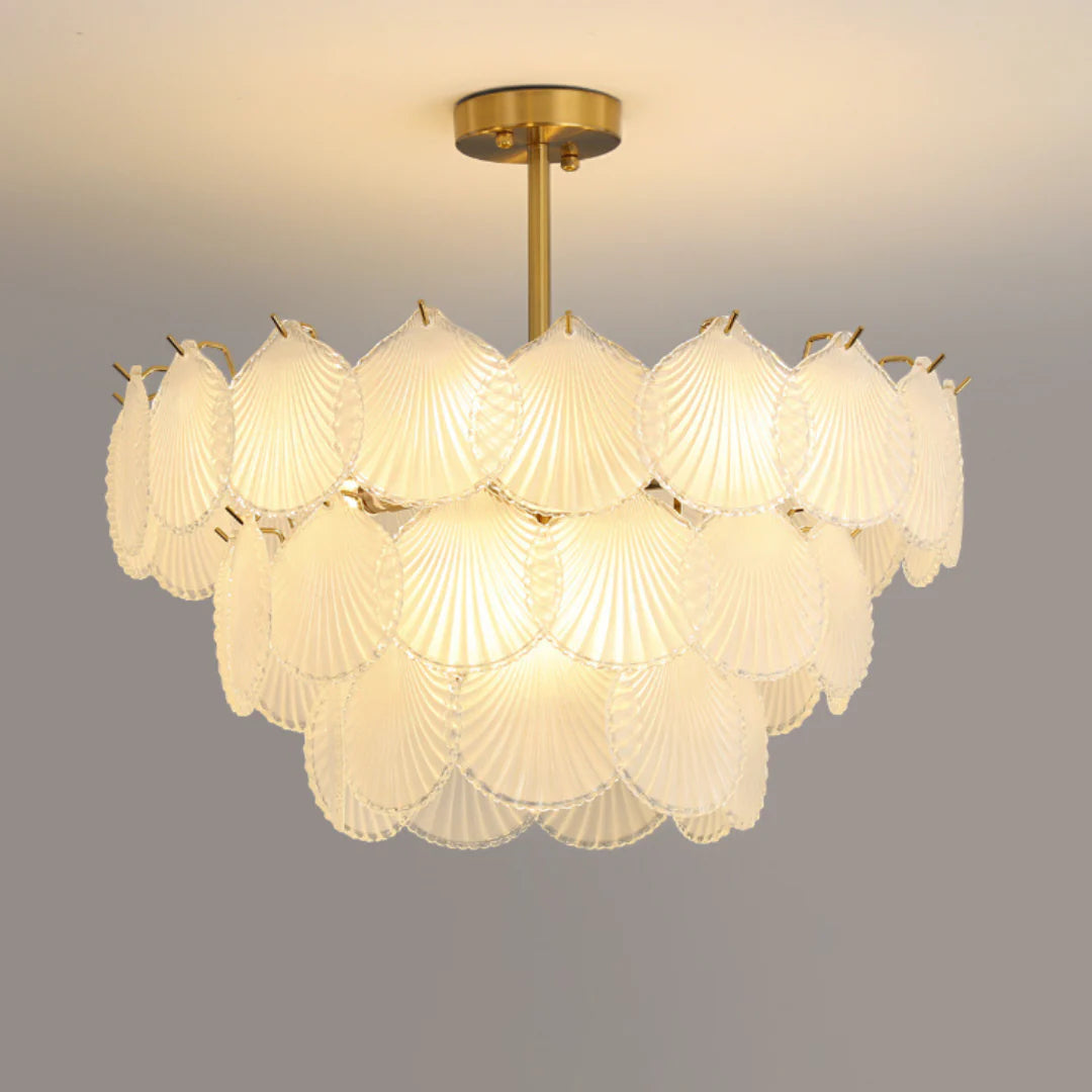Luxury Shell Glass Chandelier