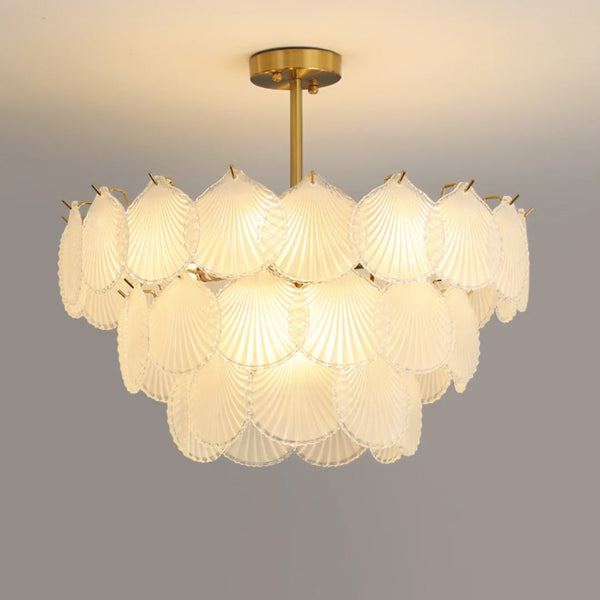 Luxury Shell Glass Chandelier