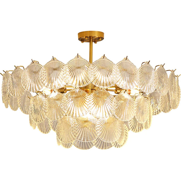 Luxury Shell Glass Chandelier