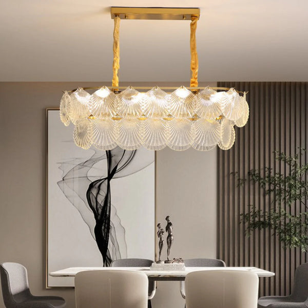 Luxury Shell Glass Chandelier