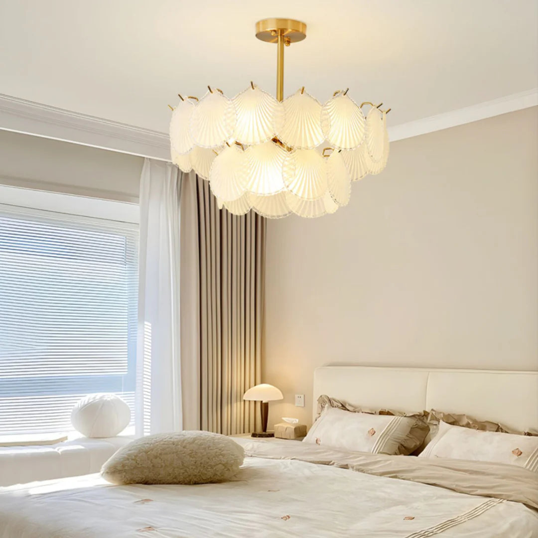 Luxury Shell Glass Chandelier