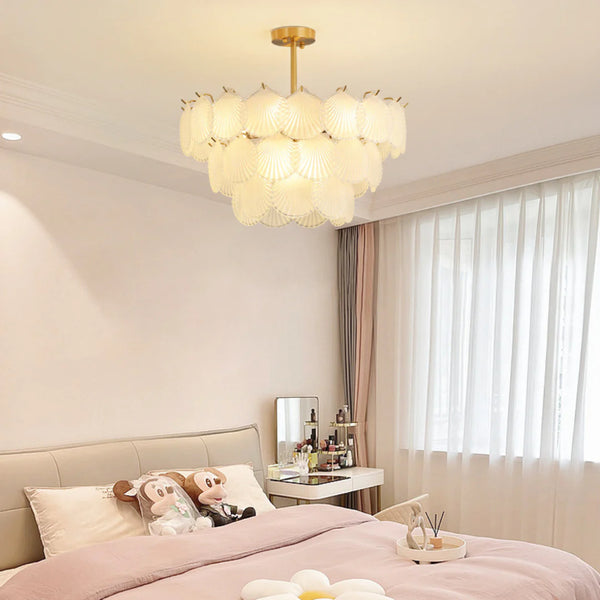 Luxury Shell Glass Chandelier