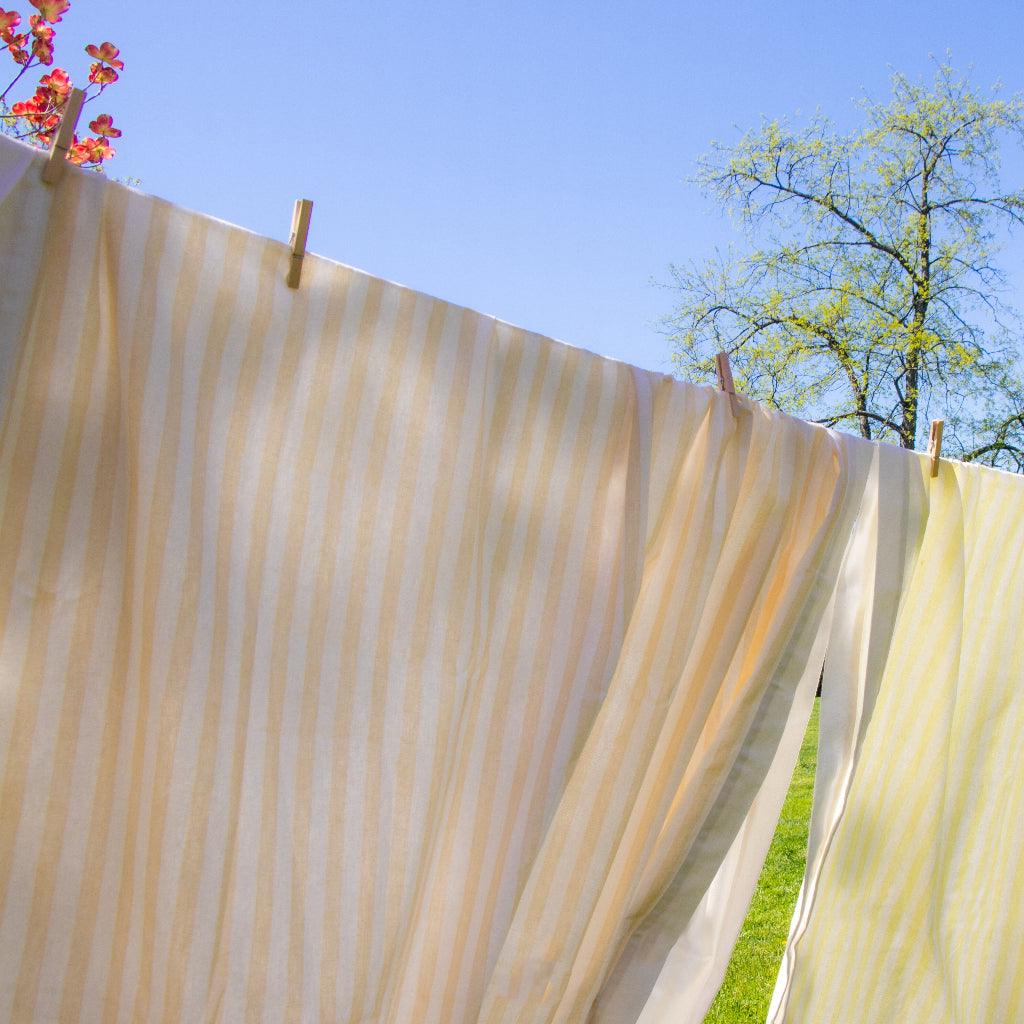 Lychee Sorbet Stripe Cotton-Linen Tablecloth