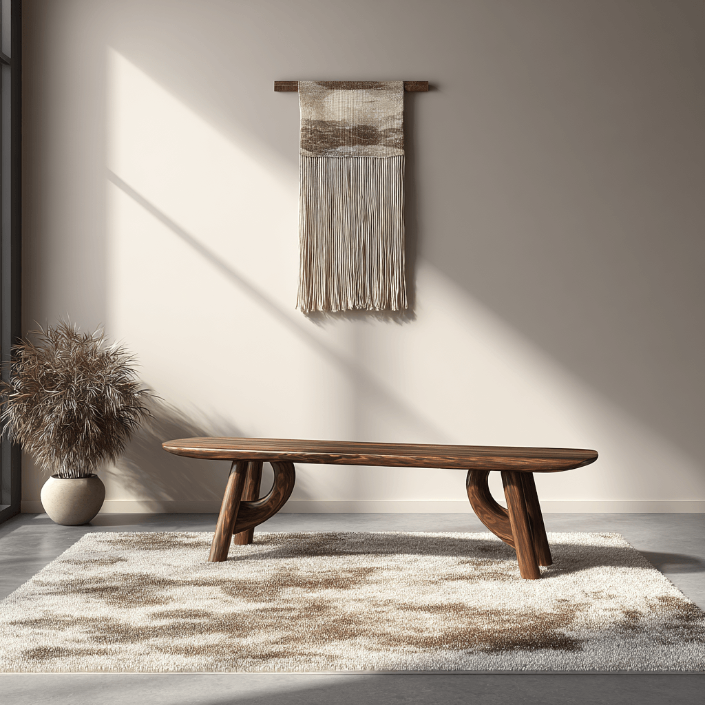 Lyra Contour Sculptural Indoor Bench