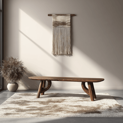 Lyra Contour Sculptural Indoor Bench