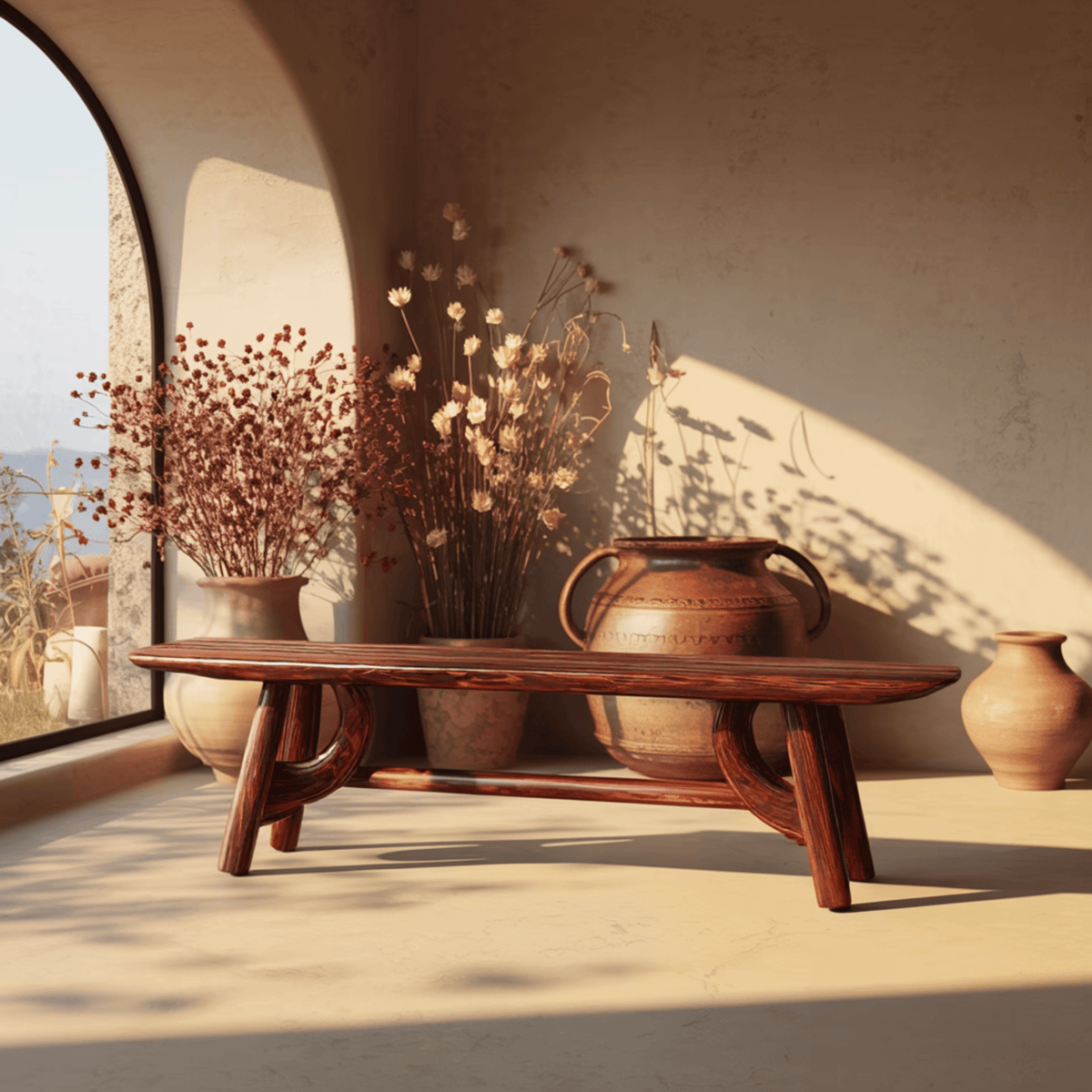 Lyra Contour Sculptural Indoor Bench