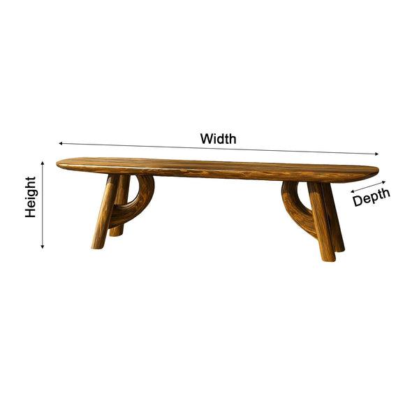 Lyra Contour Sculptural Indoor Bench