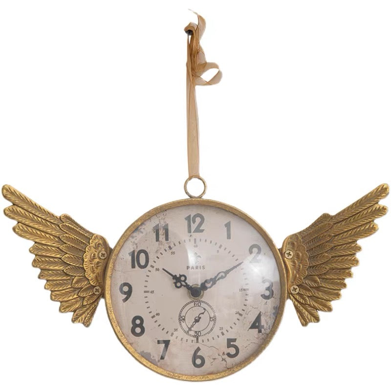 IRON CLOCK WITH ANGEL WING | Gifts for You 'n Me