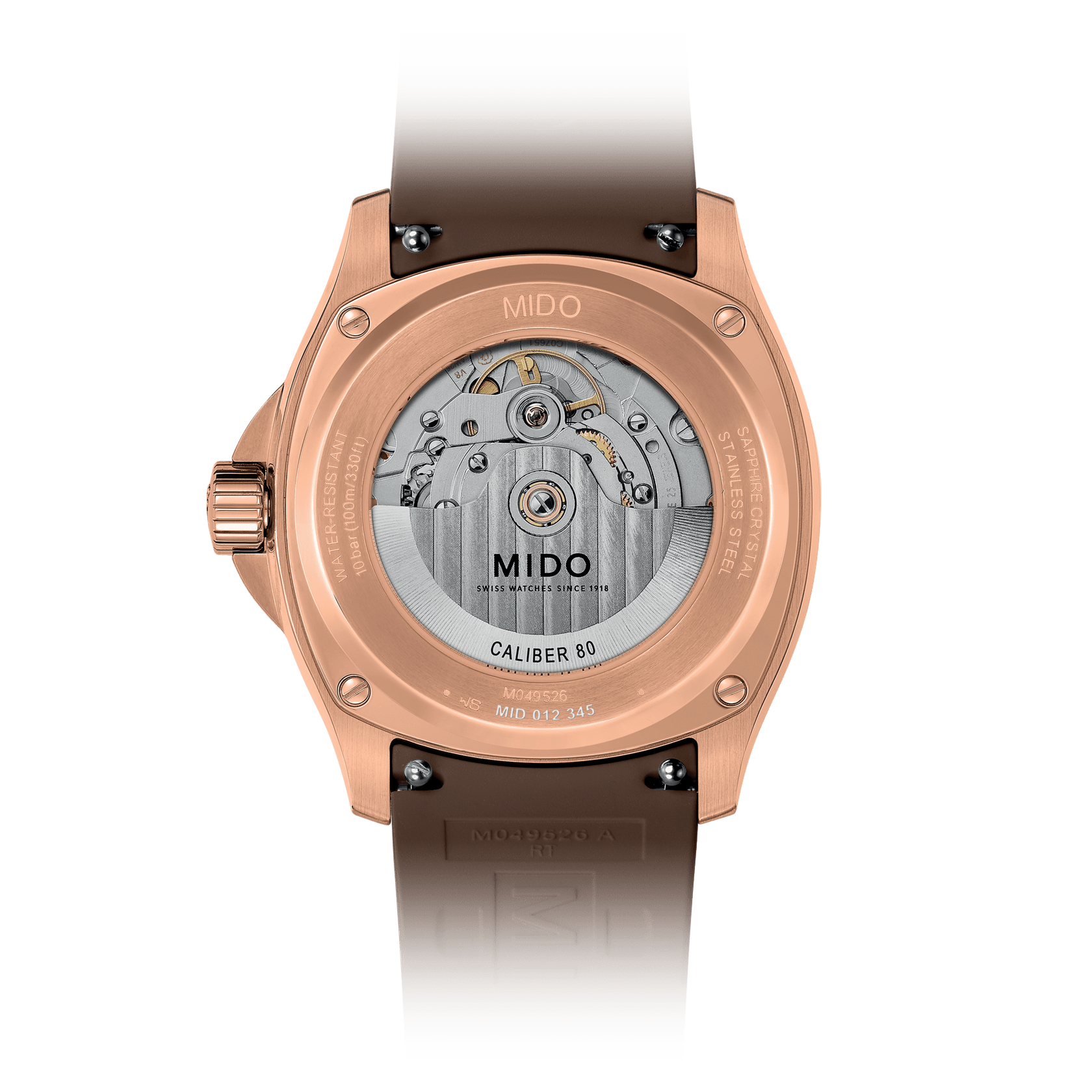 MIDO Multifort TV Big Date Brown Rubber | M049.526.37.291.00 Bezel House