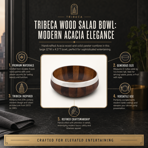 Tribeca Wood Salad Bowl