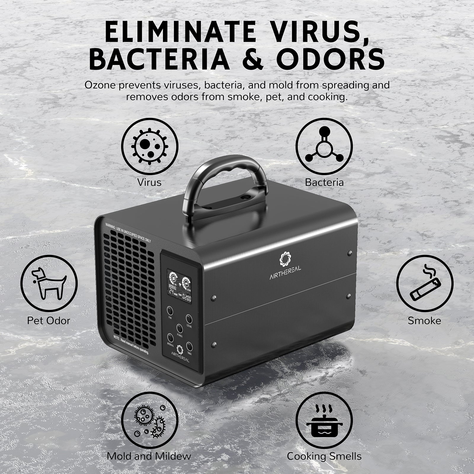 MA10K-PRO Smart WiFi Ozone Generator - European version Airthereal