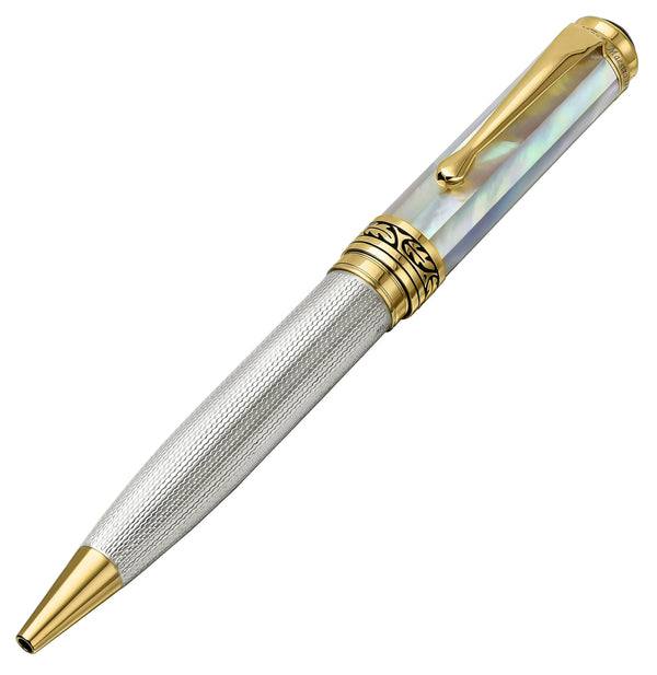 Maestro® 925 Sterling Silver Ballpoint Pen - White Mother of Pearl Cap - Gifts for You 'n Me