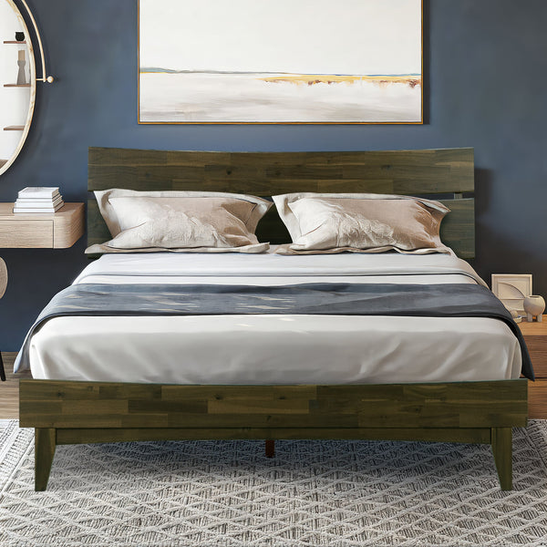 Acacia Aurora Deluxe Wood Platform Bed Frame