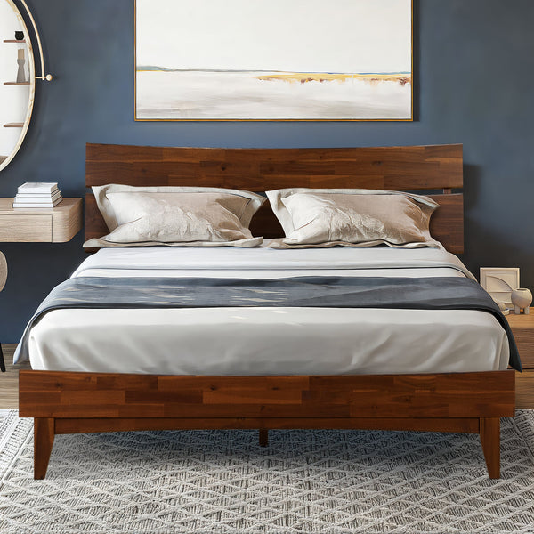 Acacia Aurora Deluxe Wood Platform Bed Frame