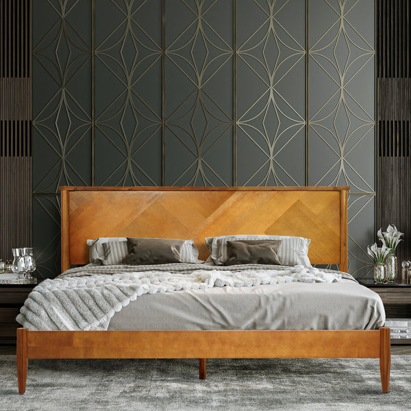 Rorns Panthera Platform Bed Frame With Headboard