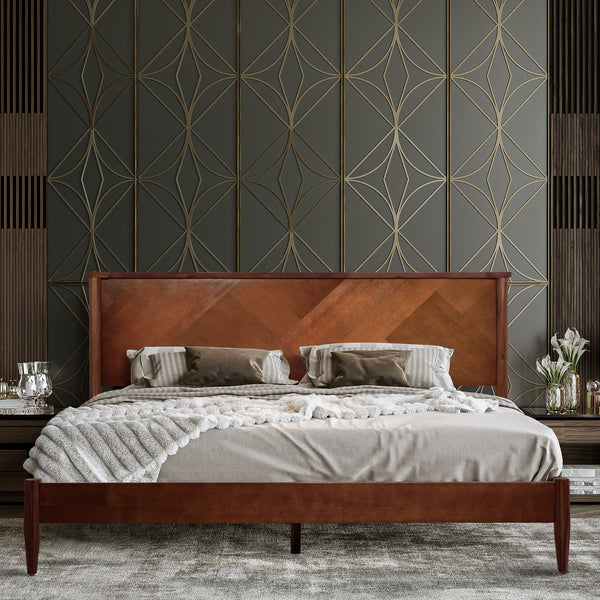 Rorns Panthera Platform Bed Frame With Headboard