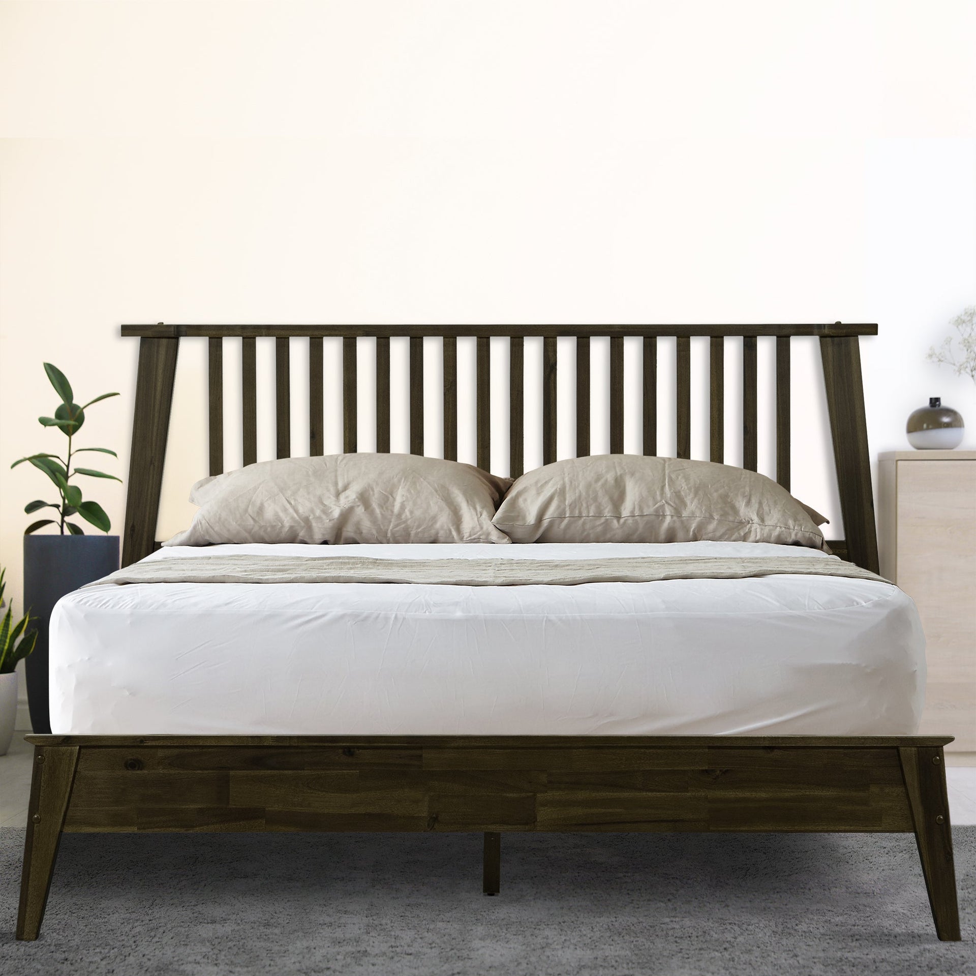 Acacia Kaylin Deluxe Wood Platform Bed Frame